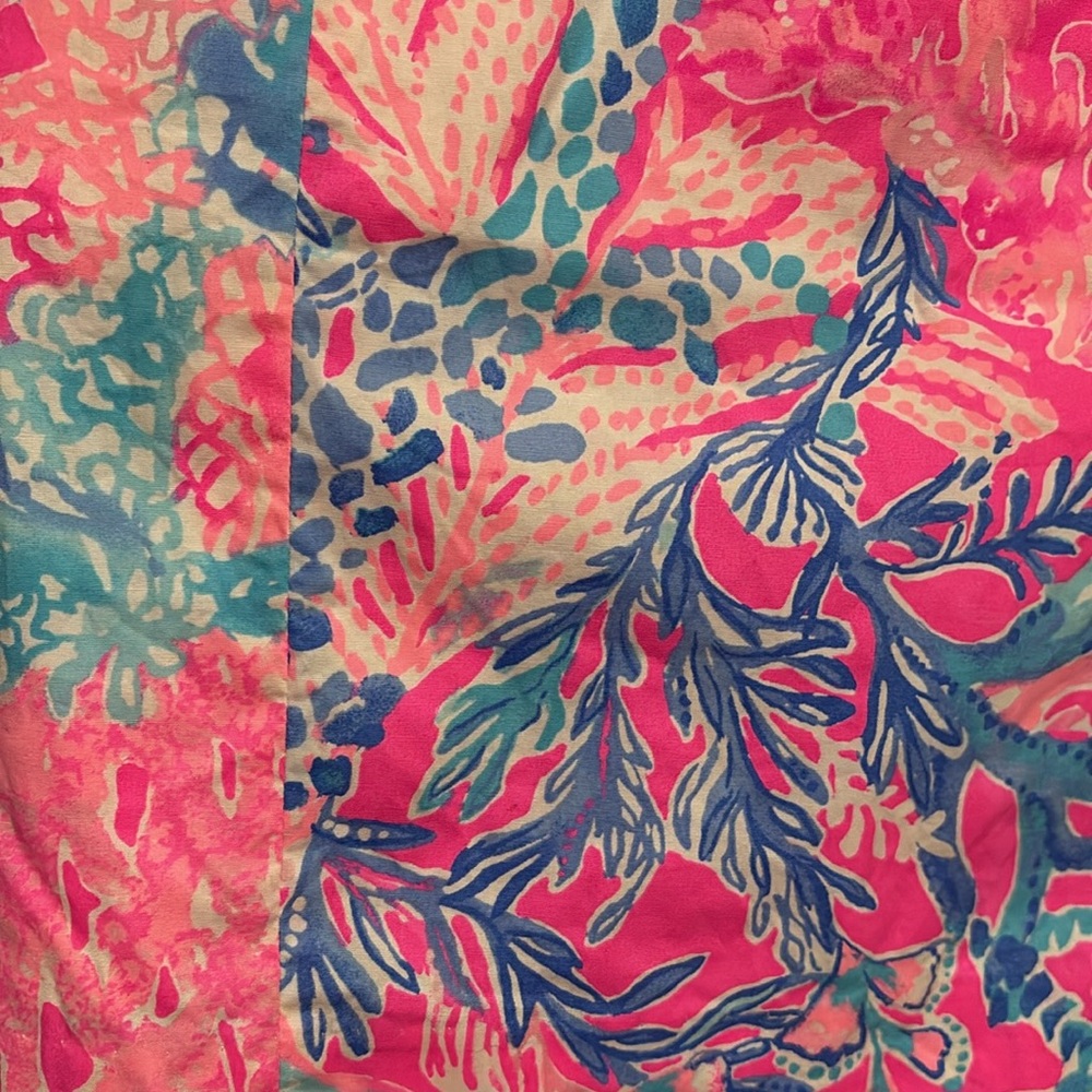 LILLY PULITZER Fiesta Sheath Pascha Hot Pink Aquadesiac Ruffle Dress
Size 0 - Picture 7 of 16
